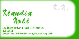 klaudia noll business card